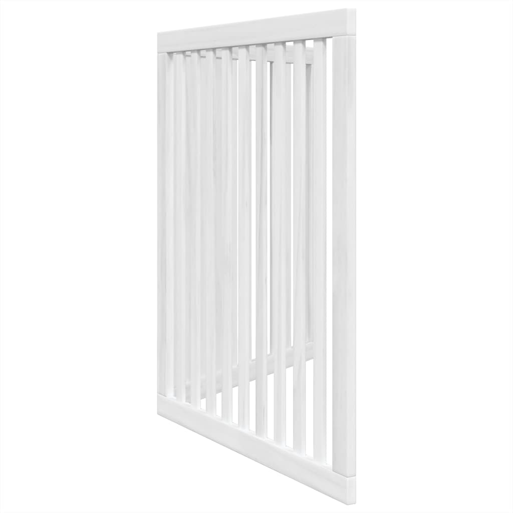 Cancello per Cani Pieghevole 2 Pannelli Bianco 160 cm Pioppo