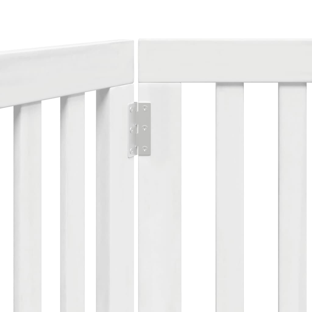 Cancello per Cani Pieghevole 2 Pannelli Bianco 160 cm Pioppo
