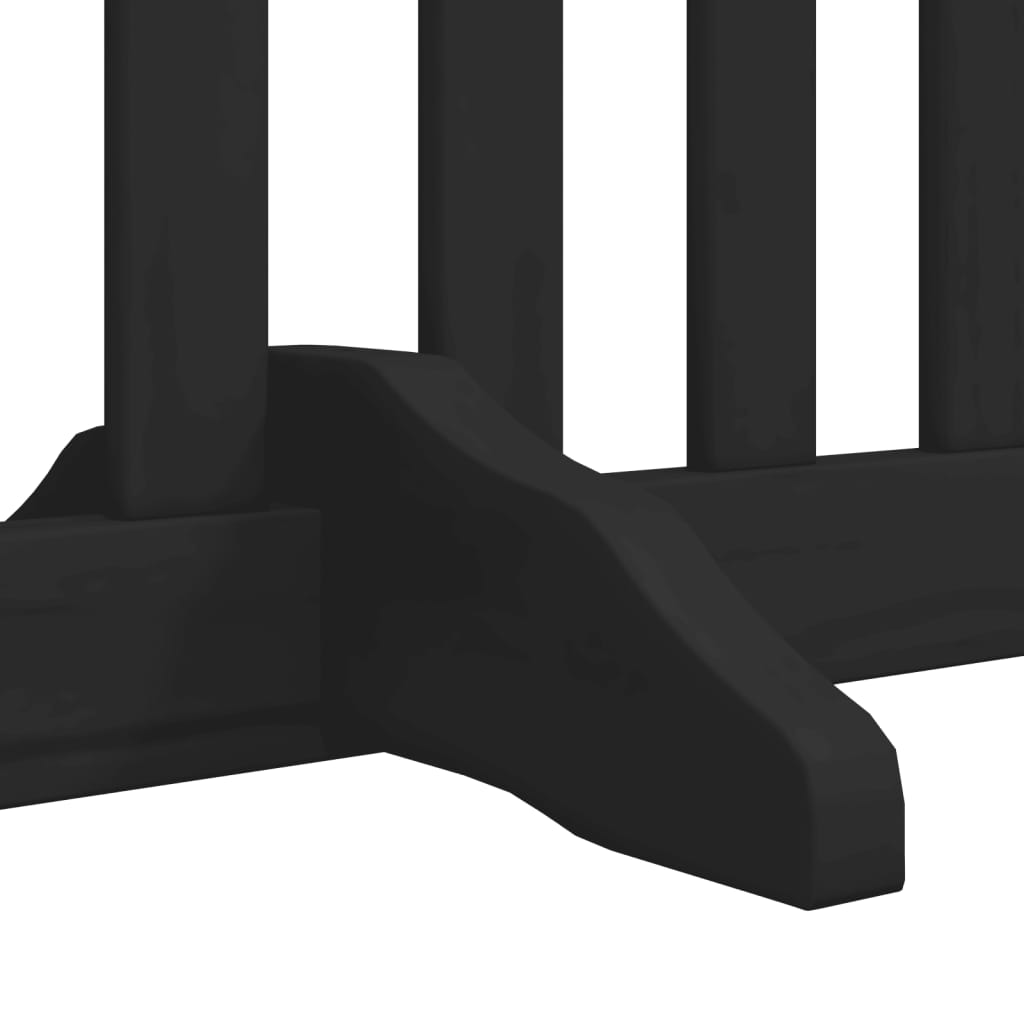 Cancello per Cani Porta Pieghevole Nero 4 Pannelli 320cm Pioppo