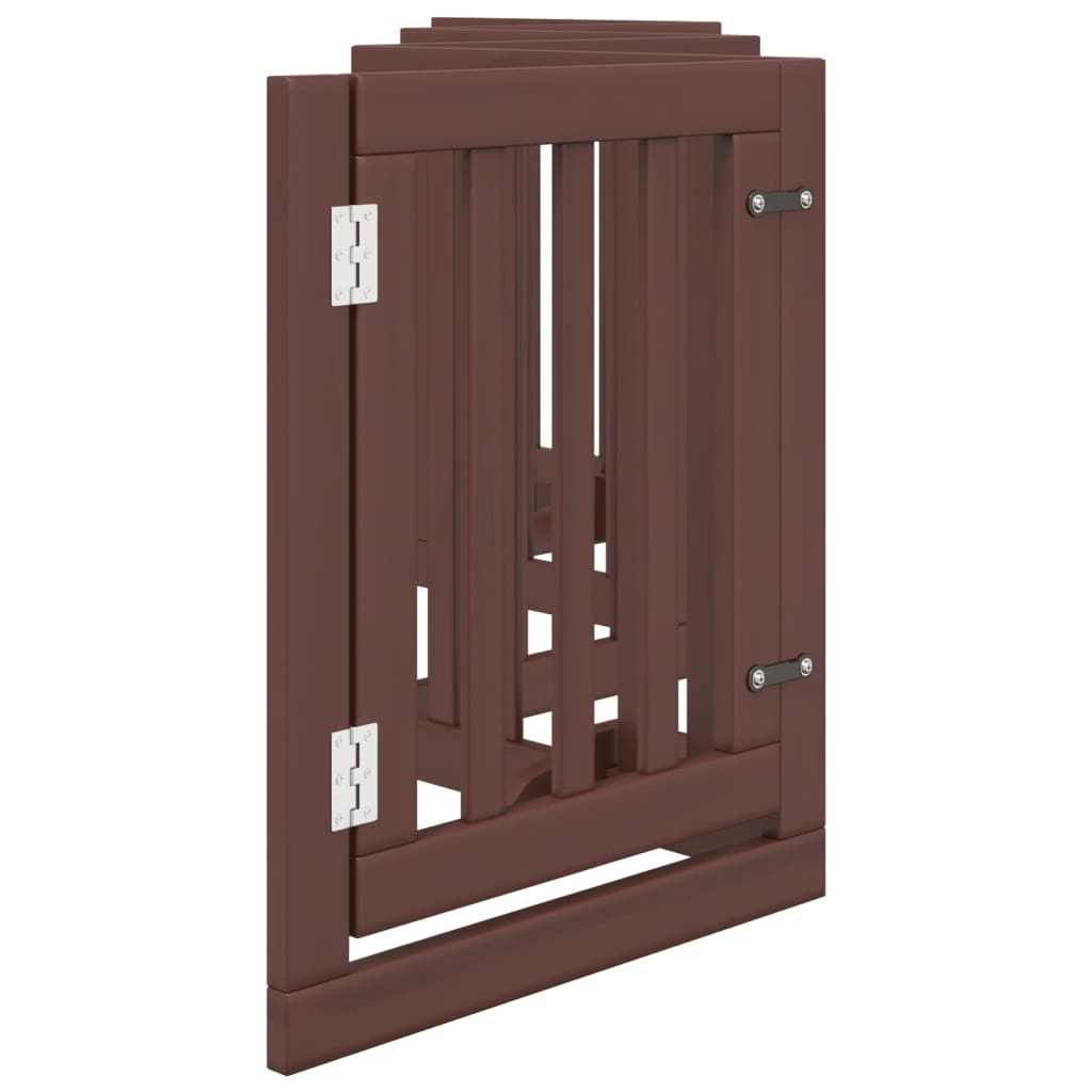 Cancello Cani Porta Pieghevole Marrone 6 Pannelli 300cm Pioppo