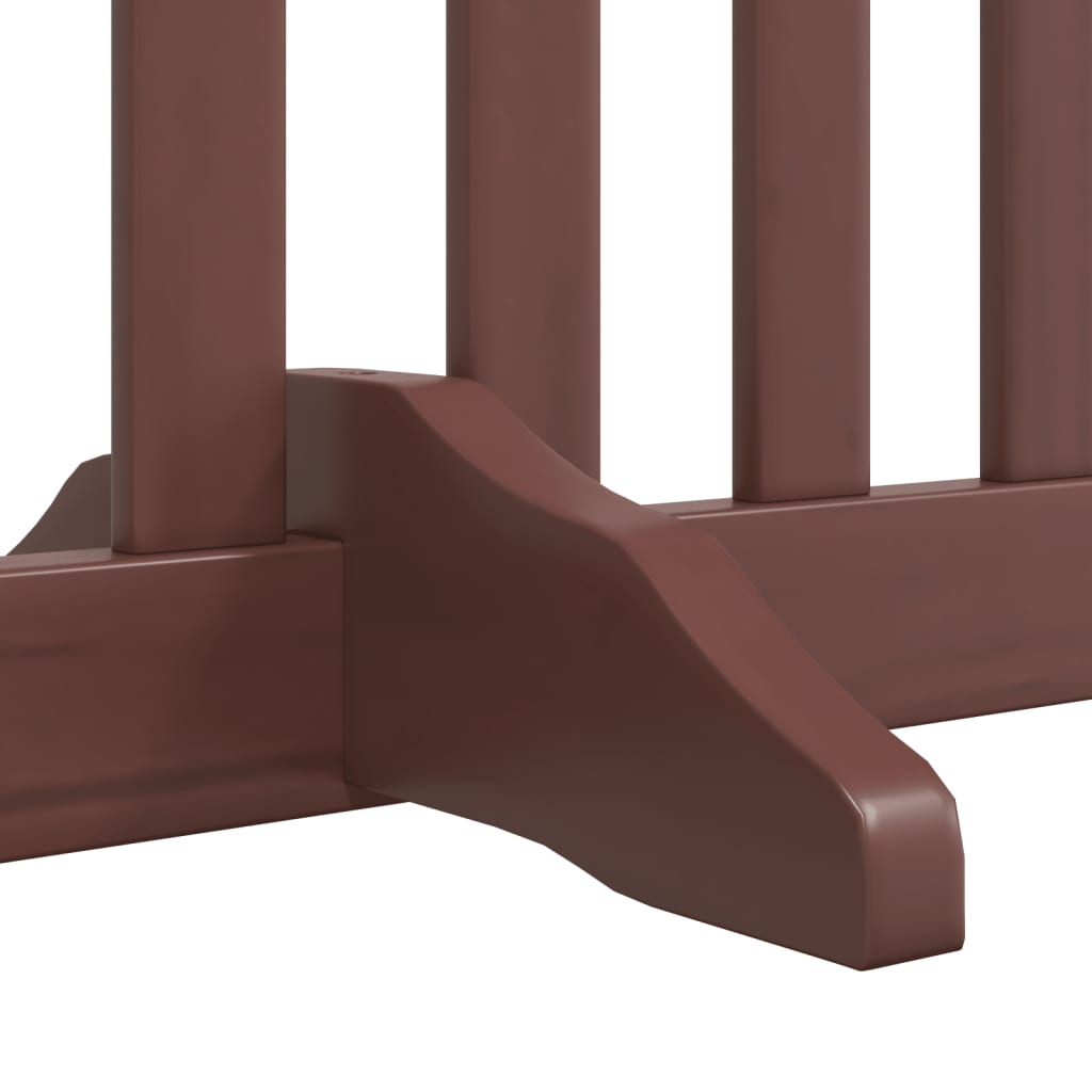 Cancello Cani Porta Pieghevole Marrone 4 Pannelli 320cm Pioppo