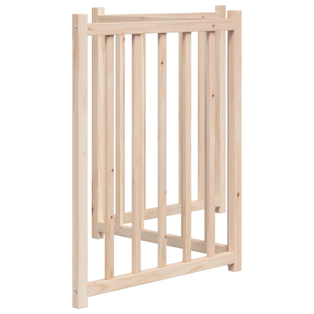 Cancello per Cani Pieghevole 3 Pannelli 150 cm Massello Abete