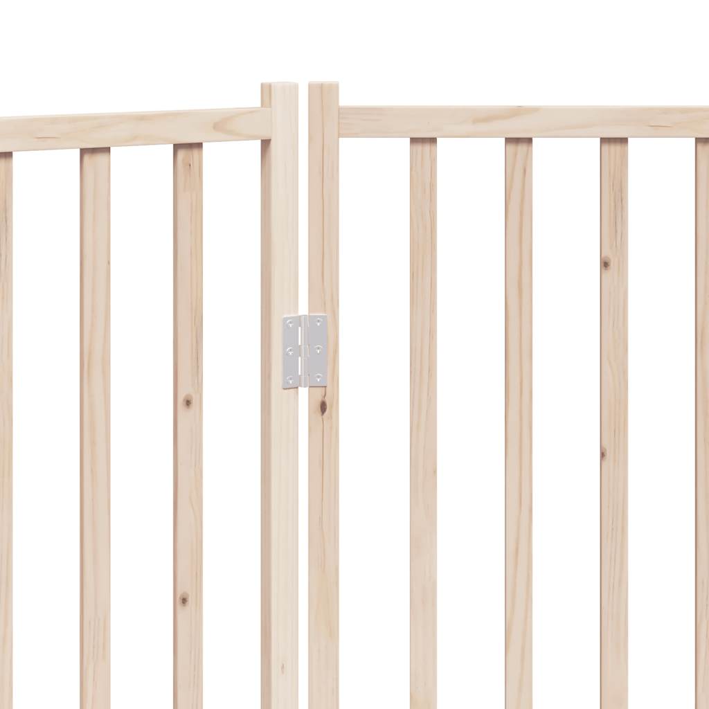 Cancelletto per cani pieghevole a 3 pannelli 150 cm in legno massello di abete