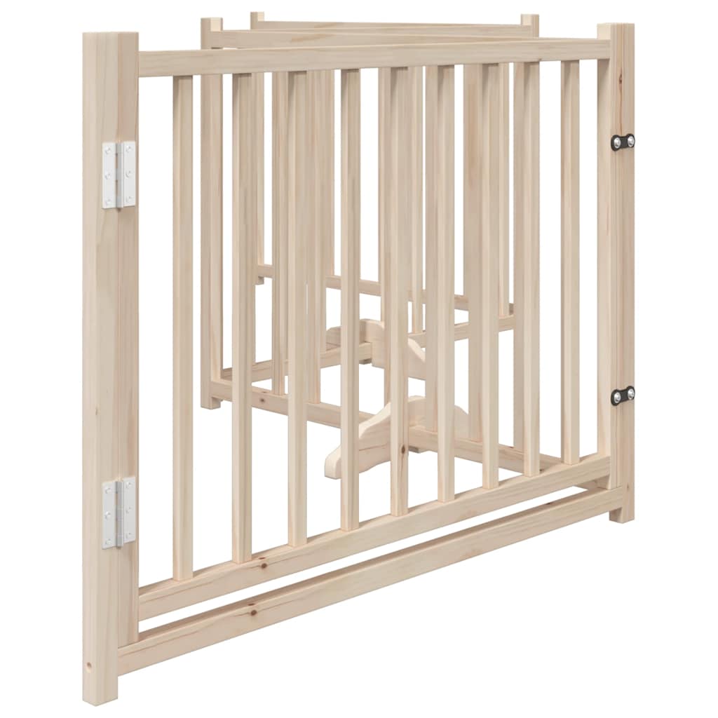 Cancello Cani Porta Pieghevole 4 Pannelli 320 cm Massello Abete