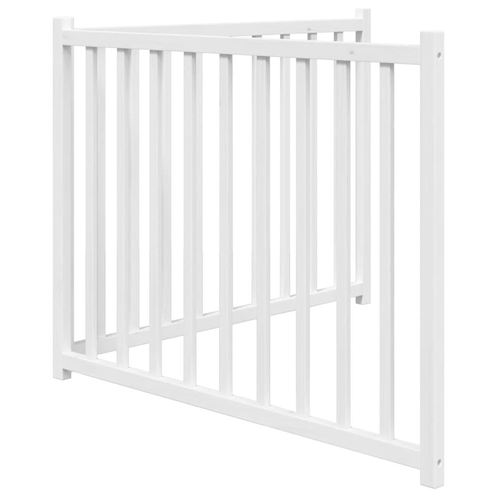 Cancello Cani Pieghevole 2 Pannelli Bianco 160cm Massello Abete