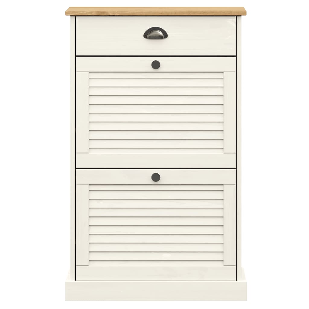 Scarpiera VIGO 60x35x96 cm in Legno Massello di Pino Bianco
