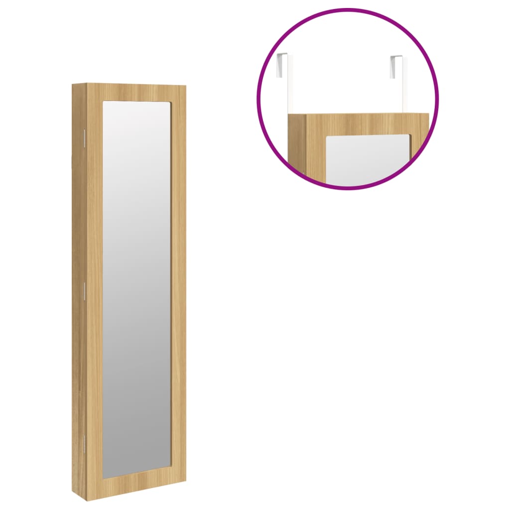 Armadio Portagioie con Specchio a Muro 30x8,5x106 cm