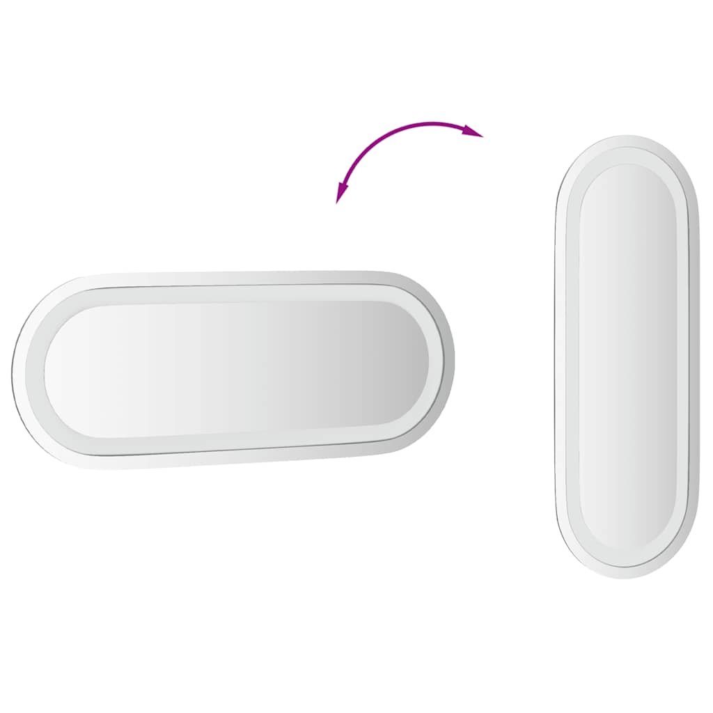 Specchio da Bagno LED 40x15 cm Ovale