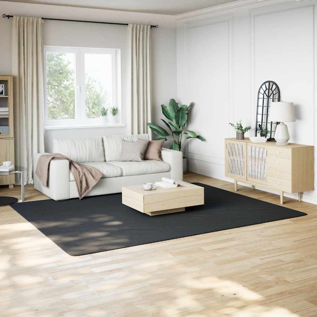 Tappeto Shaggy Nero 240x305 cm in Poliestere