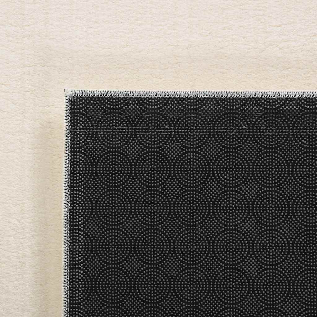 Tappeto Shaggy Crema/Bianco 120x183 cm in Poliestere