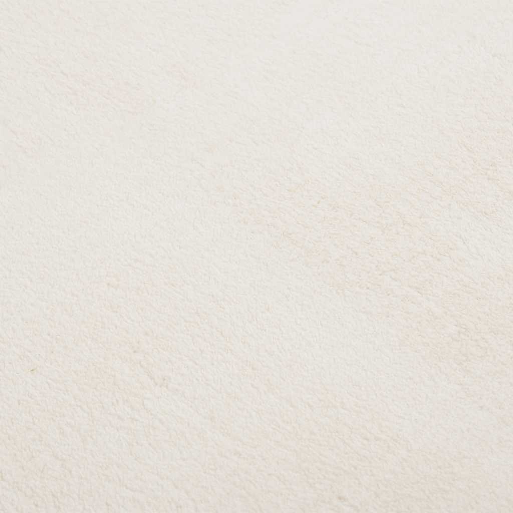 Tappeto Shaggy Crema/Bianco 120x183 cm in Poliestere
