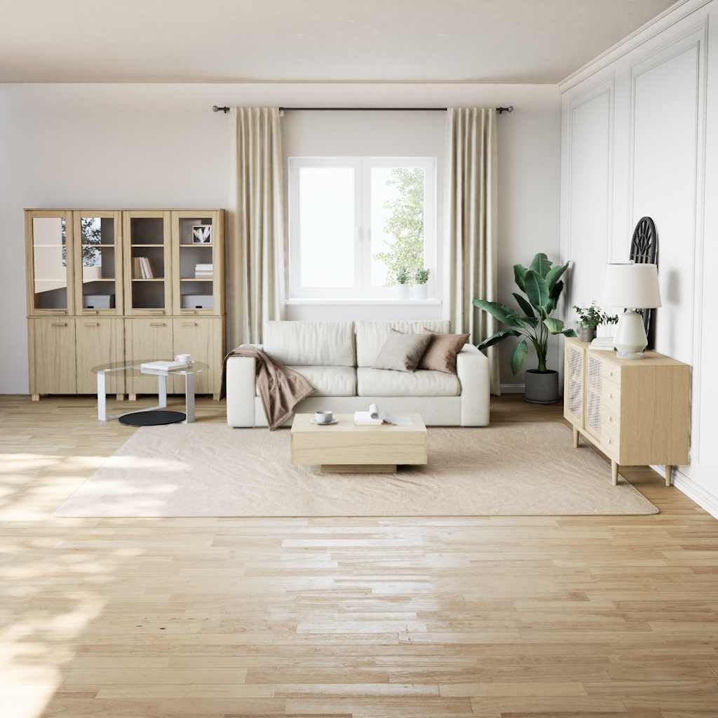 Tappeto Shaggy Crema/Bianco 240x340 cm in Poliestere