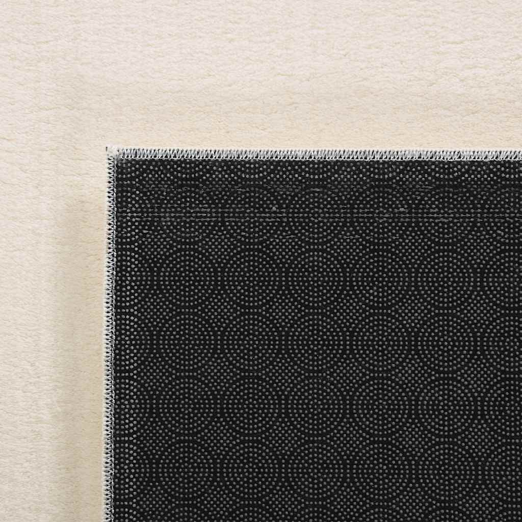 Tappeto Shaggy Crema/Bianco 240x340 cm in Poliestere