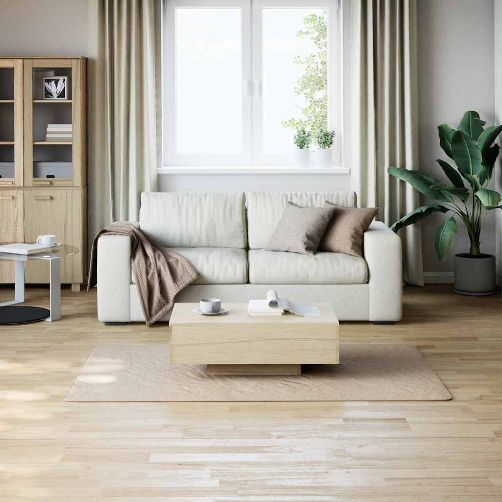 Tappeto Shaggy Beige 120x183 cm Poliestere