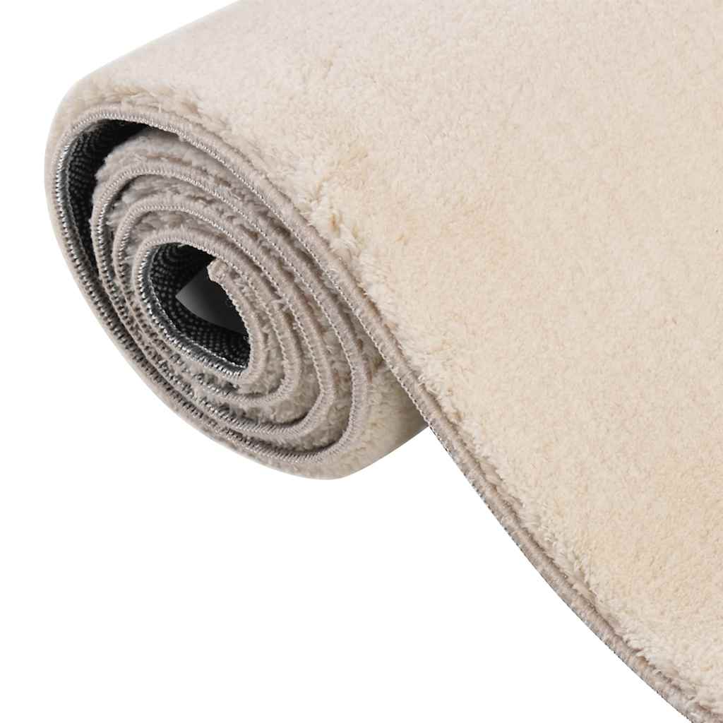 Tappeto Shaggy Beige 120x183 cm Poliestere