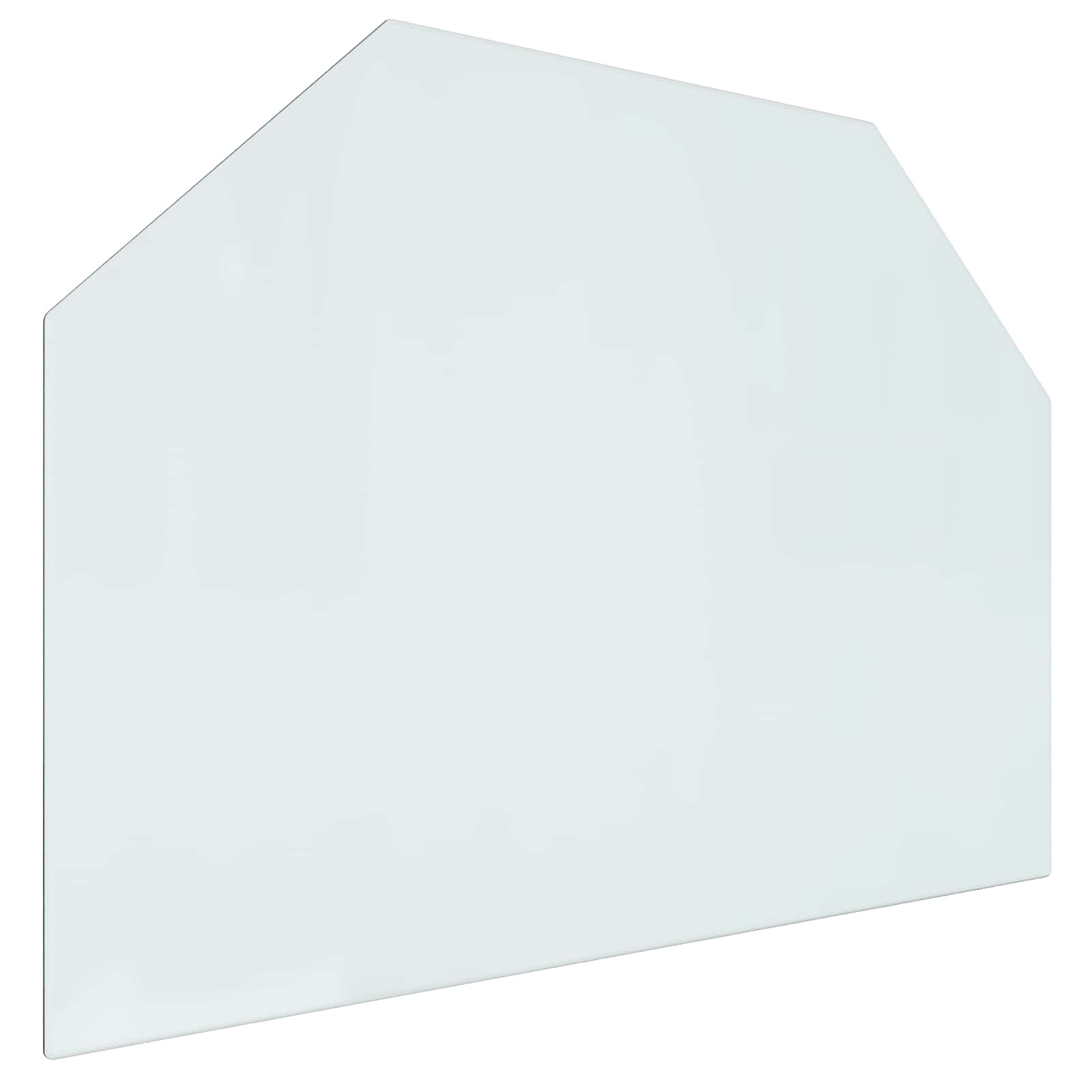Piastra in vetro per camino Trasparente 80 x 60 cm Vetro