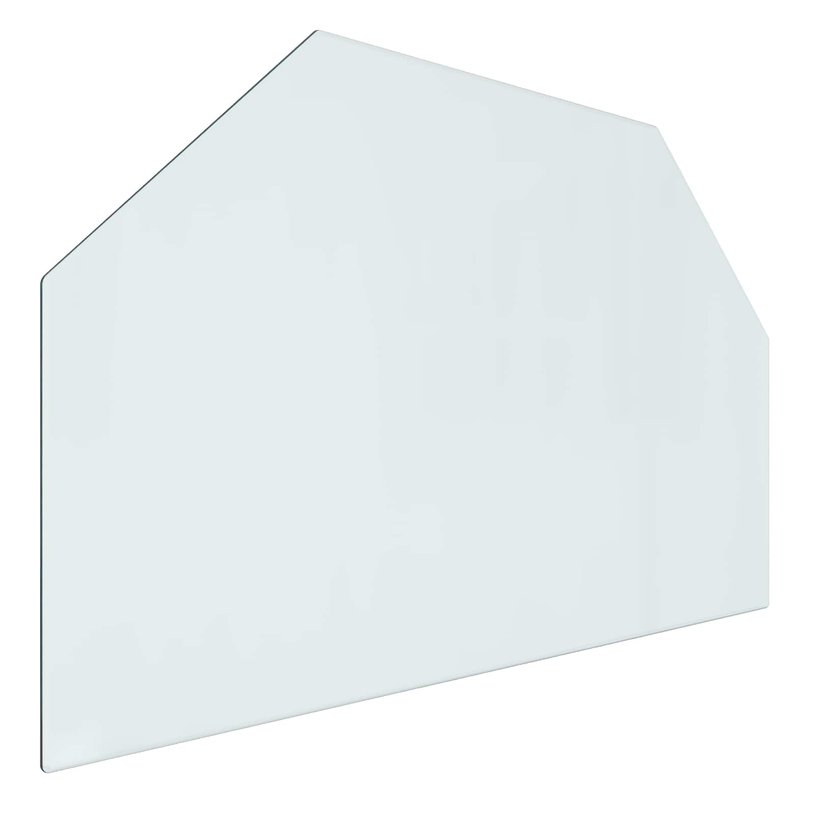 Piastra in vetro per camino Trasparente 80 x 50 cm Vetro