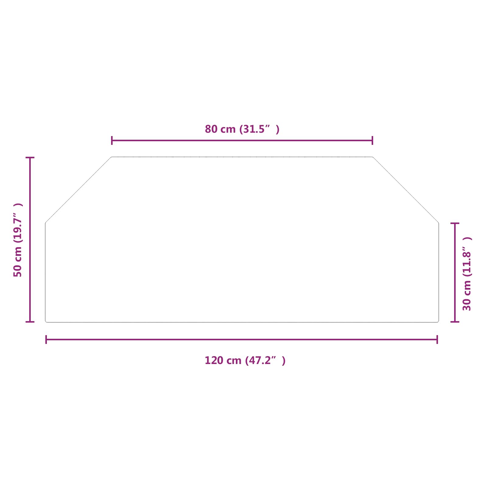 Piastra in vetro per camino Trasparente 120 x 50 cm Vetro