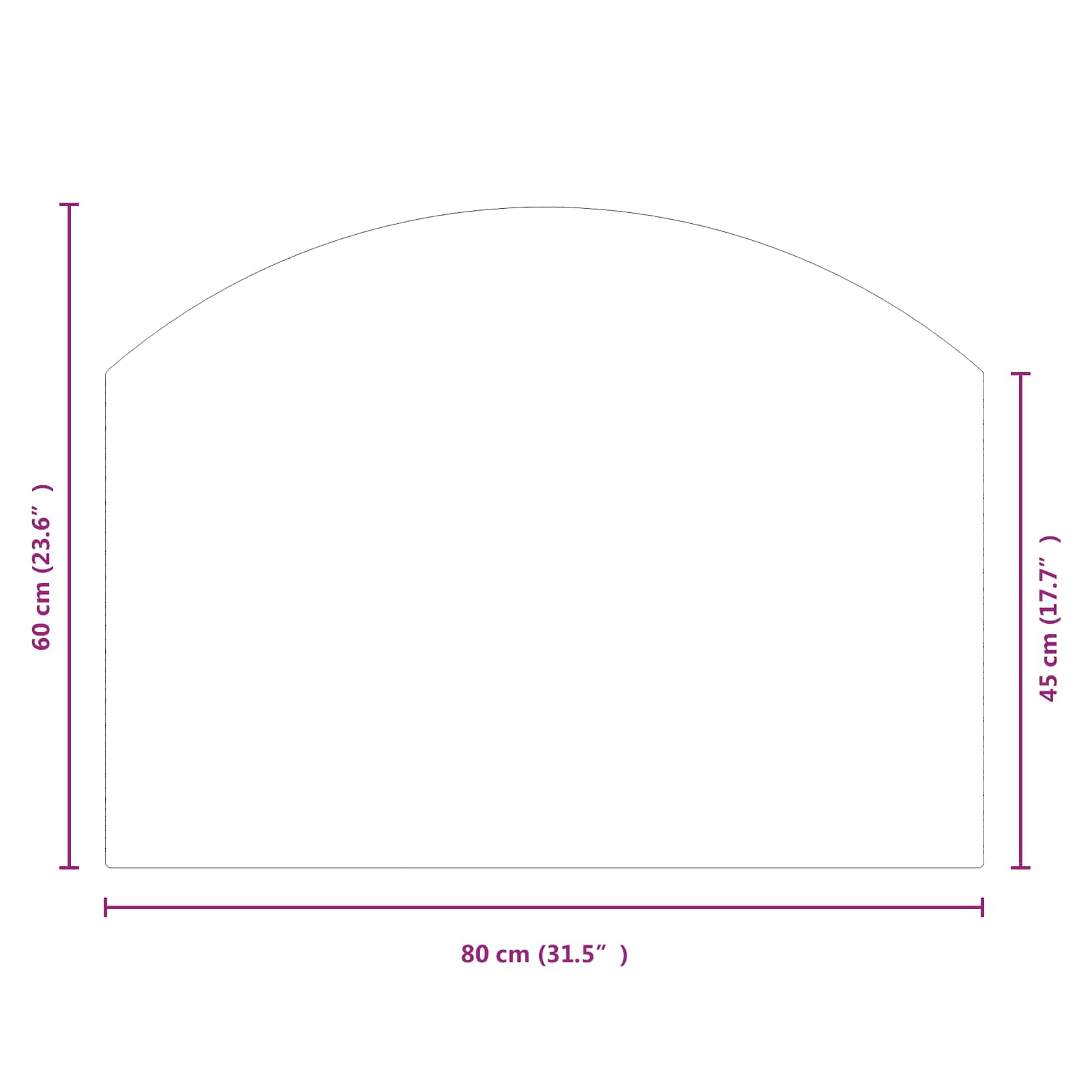Piastra in vetro per camino Trasparente 80 x 60 cm Vetro