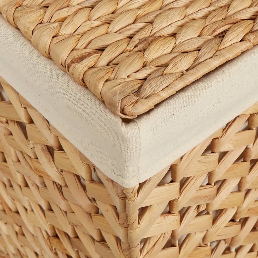 Cesto Portabiancheria a 3 Sezioni 75x42,5x52cm Giacinto d'Acqua
