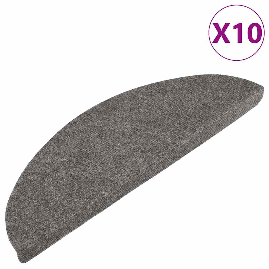 Tappetini Autoadesivi per Scale 10pz Grigi 56x17x3 cm