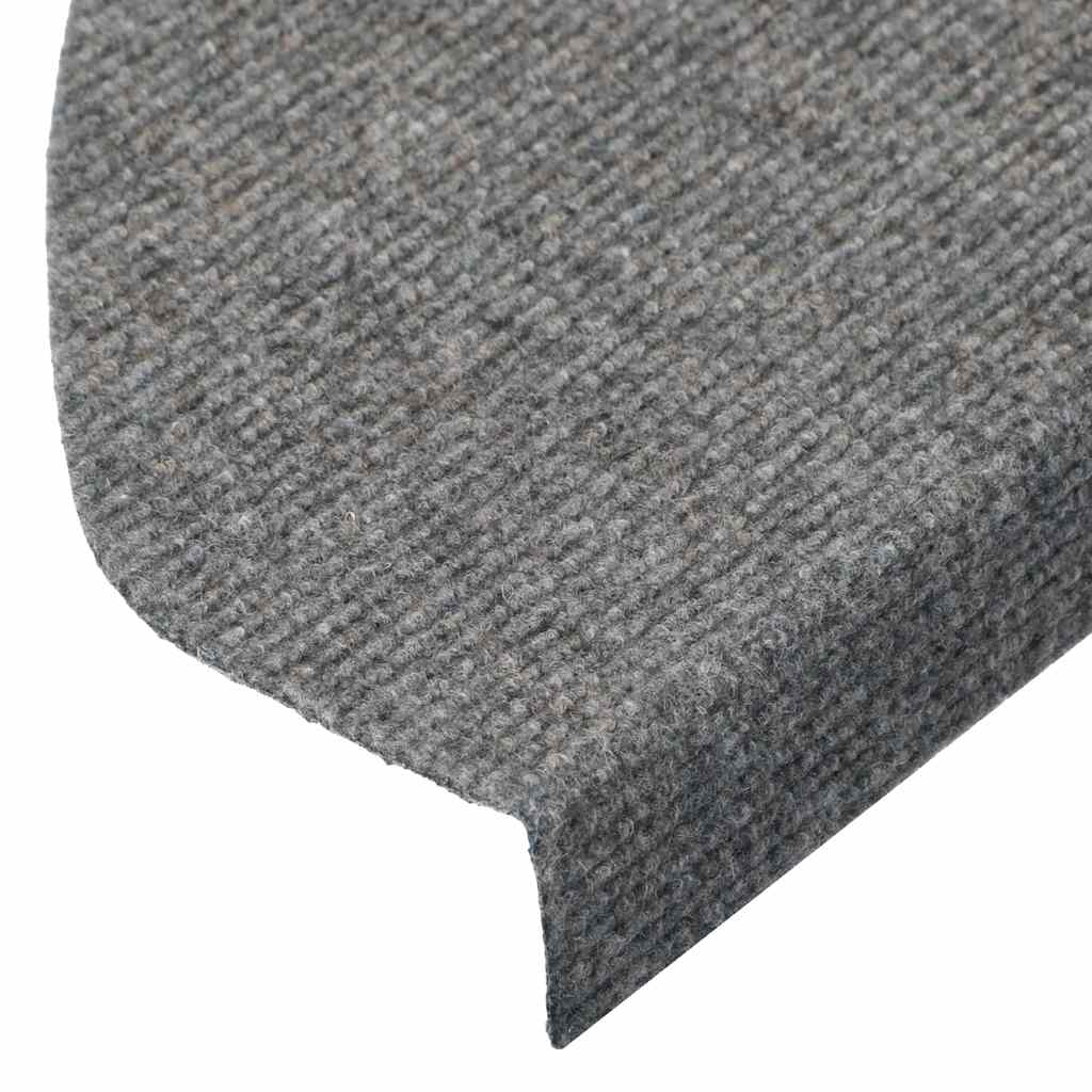 Tappetini Autoadesivi per Scale 10pz Grigi 65x22,5x3,5 cm