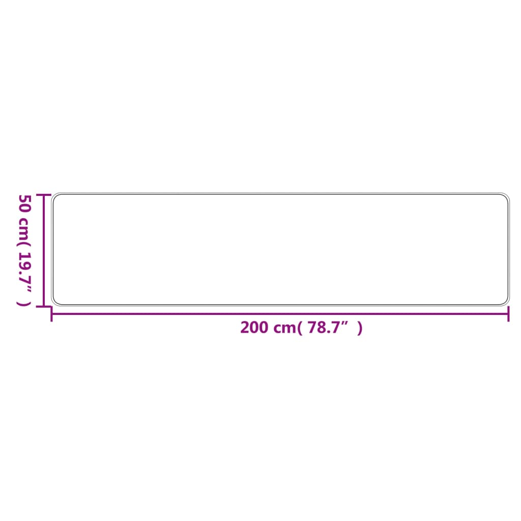 Tappeto Corsia Aspetto Sisal Platina 50x200 cm