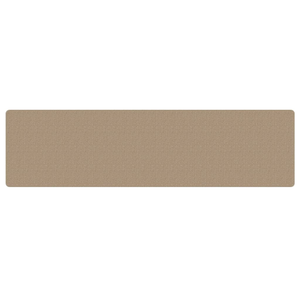 Tappeto Corsia Aspetto Sisal Sabbia 80x300 cm
