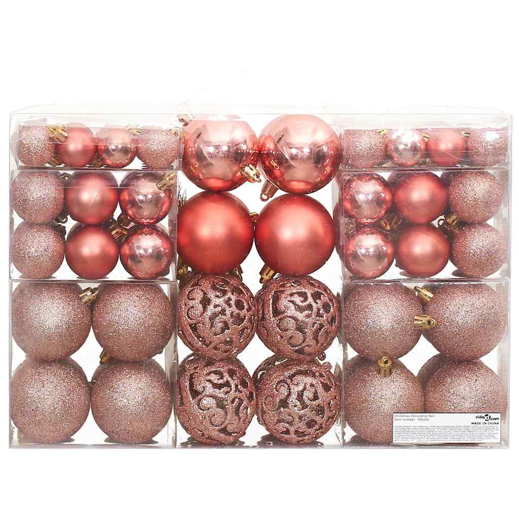Palline di Natale 100 pz Rosa e Rosato 3 / 4 / 6 cm