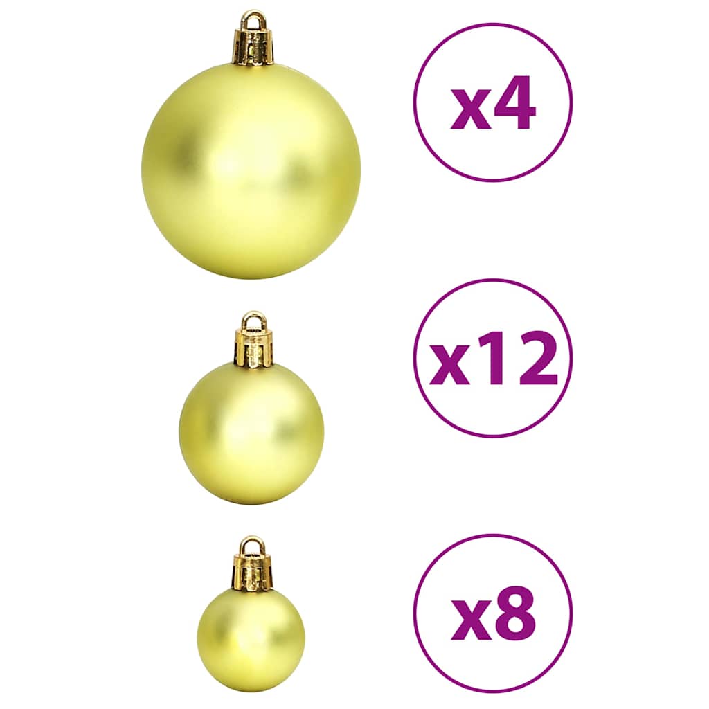 Palline di Natale 100 pz Verde Chiaro 3 / 4 / 6 cm