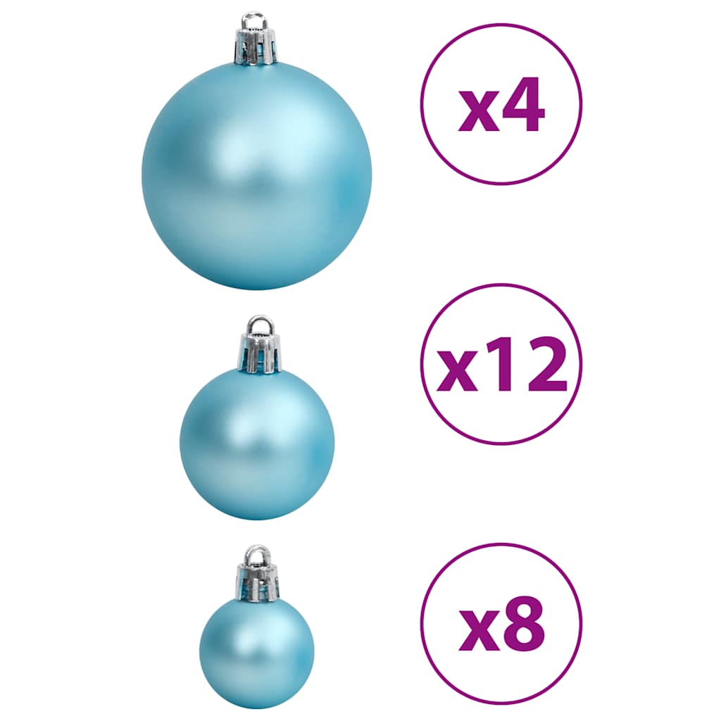 Palline di Natale 100 pz Turchesi 3 / 4 / 6 cm