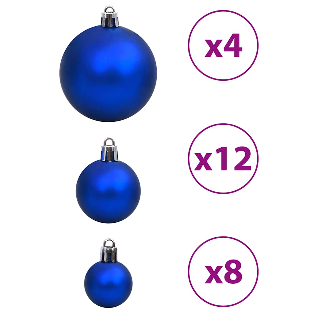 Palline di Natale 100 pz Blu e Argento 3 / 4 / 6 cm