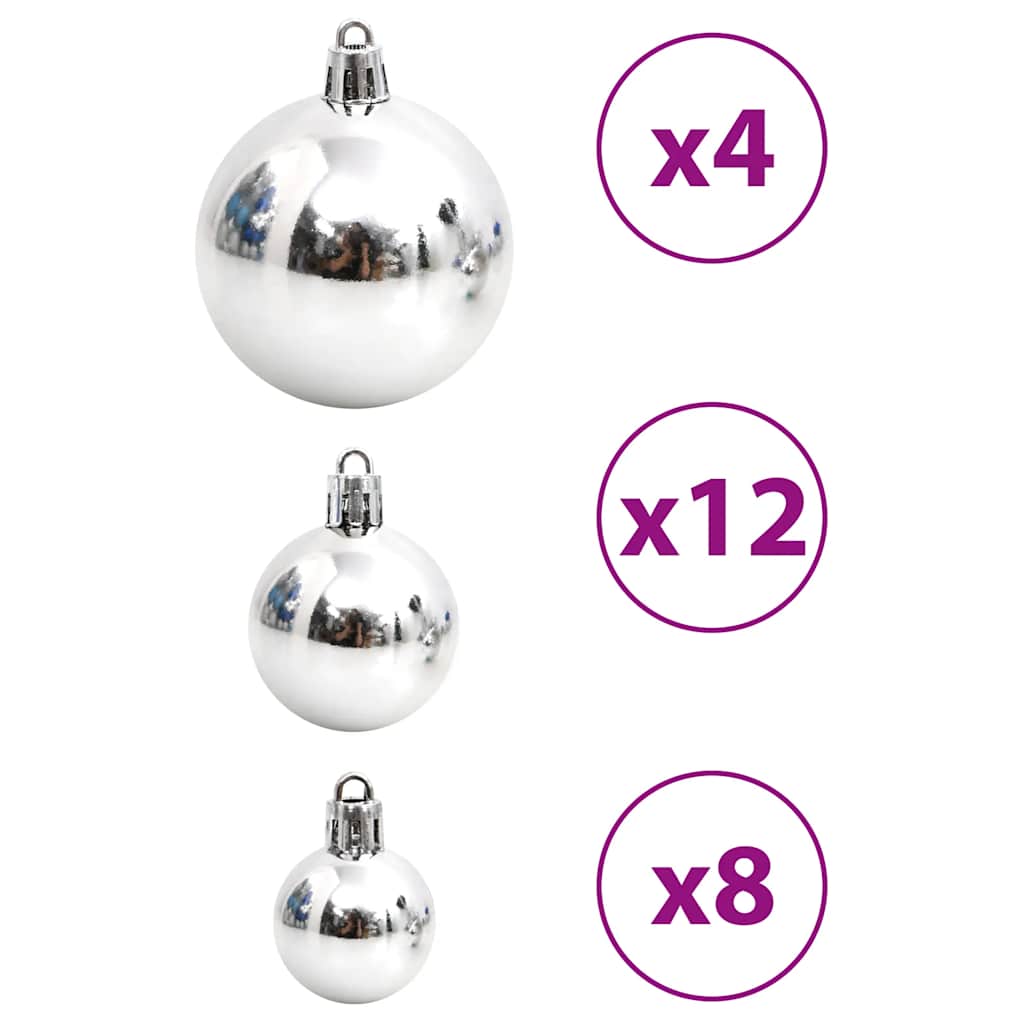 Palline di Natale 100 pz Blu e Argento 3 / 4 / 6 cm