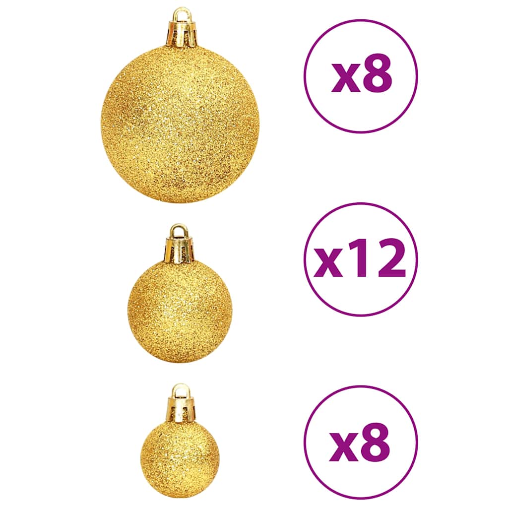 Palline di Natale 100 pz Oro e Rosso Vino 3 / 4 / 6 cm