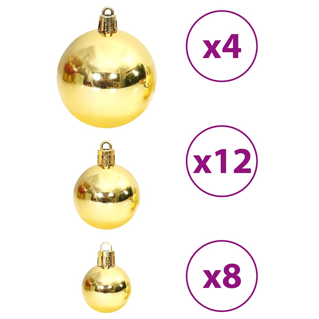 Palline di Natale 100 pz Oro e Rosso Vino 3 / 4 / 6 cm