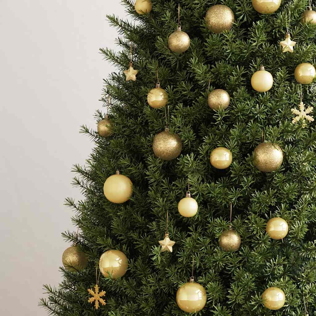 Set Palline di Natale 111 pz Oro in Polistirene