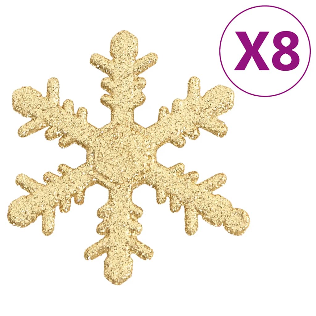 Set Palline di Natale 111 pz Oro in Polistirene