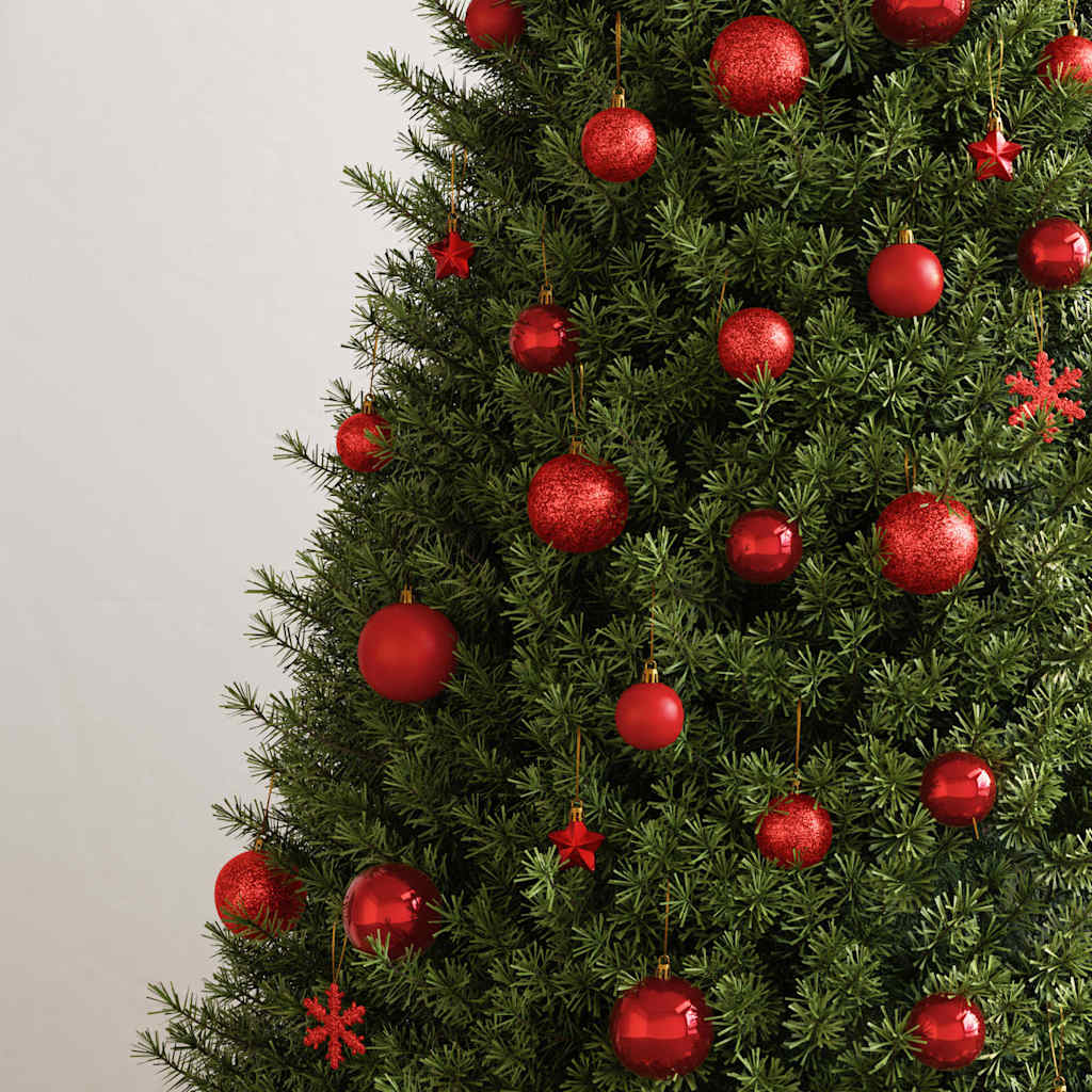 Set Palline di Natale 111 pz Rosso in Polistirene