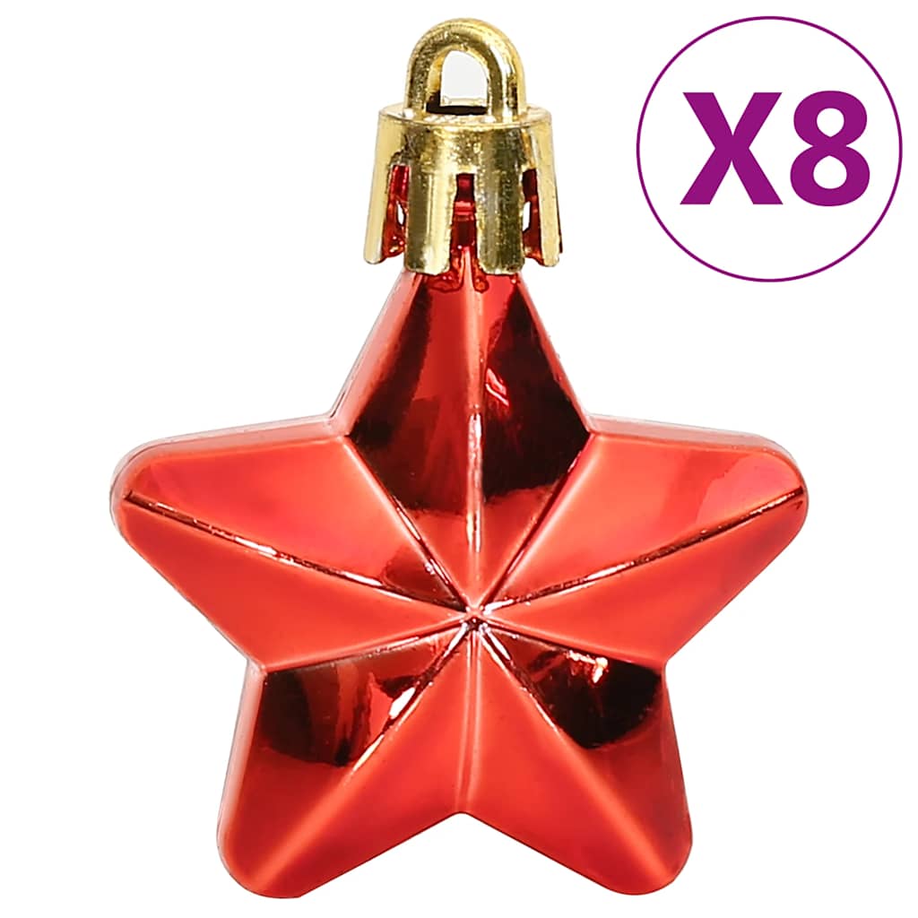 Set Palline di Natale 111 pz Rosso in Polistirene