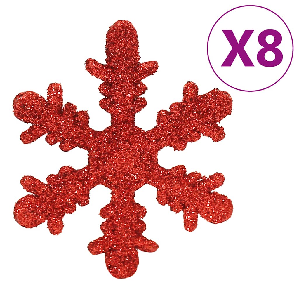 Set Palline di Natale 111 pz Rosso in Polistirene