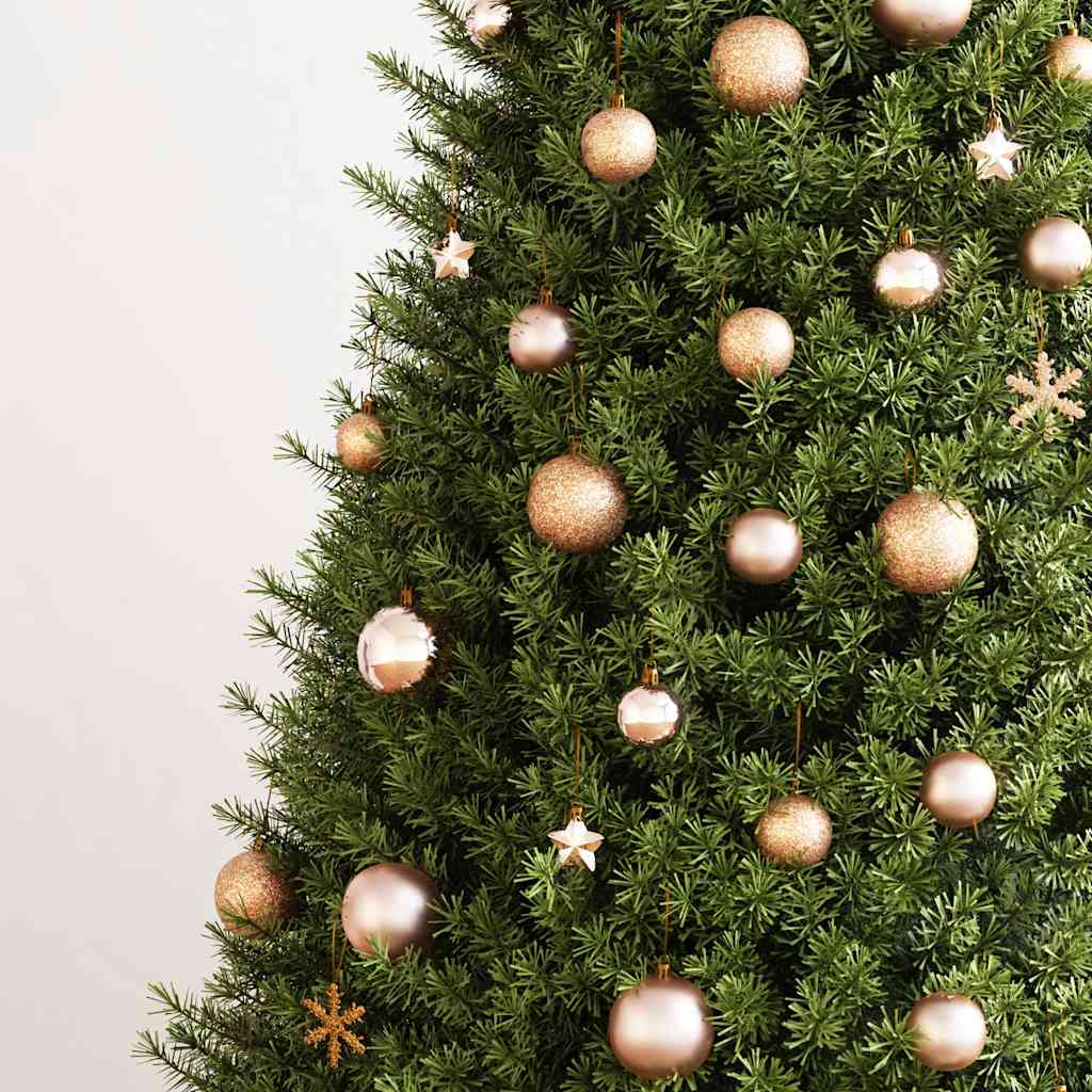 Set Palline di Natale 111 pz Oro Rosa in Polistirene