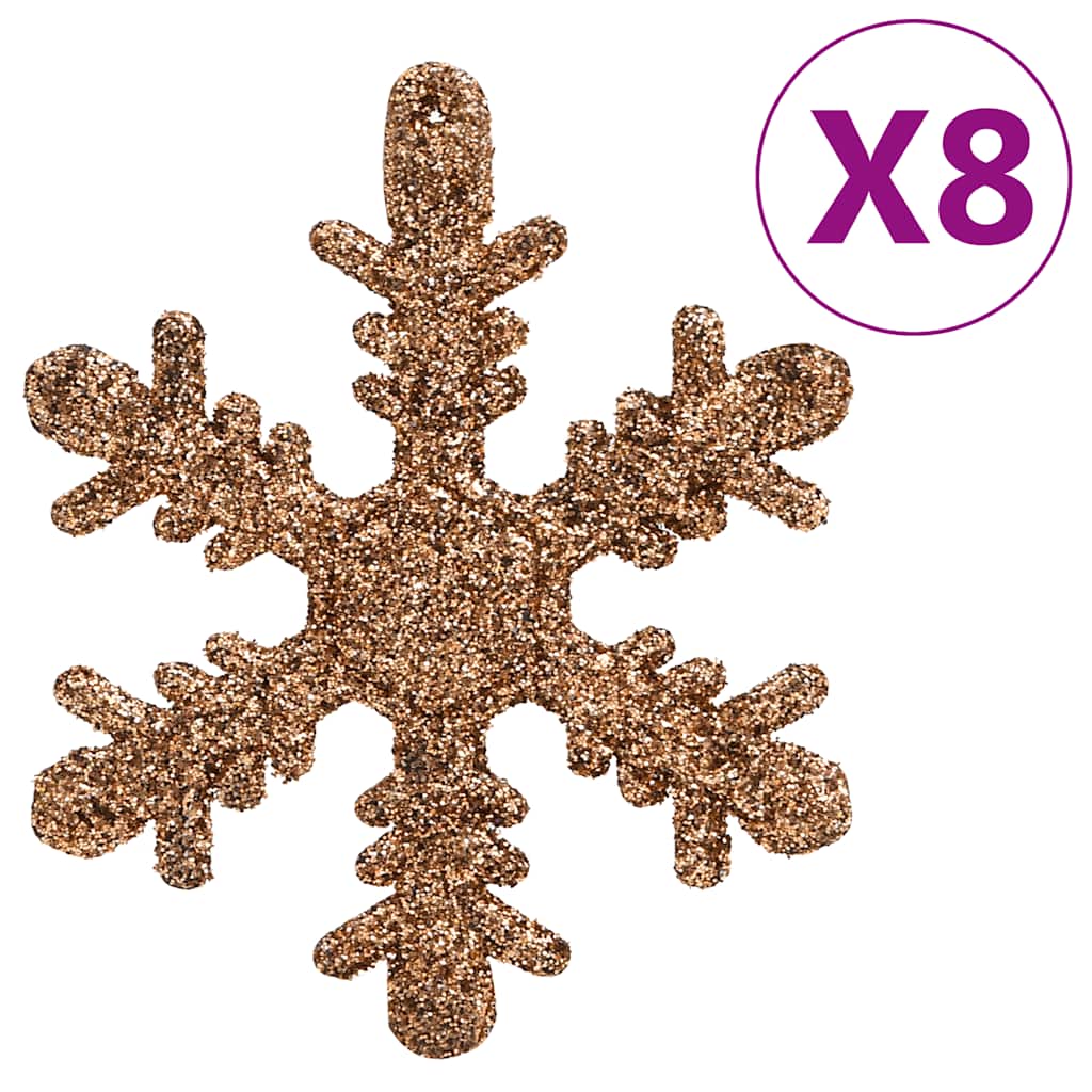 Set Palline di Natale 111 pz Oro Rosa in Polistirene