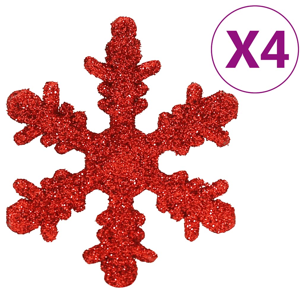 Set Palline di Natale 112 pz Rosso / Verde / Oro in Polistirene