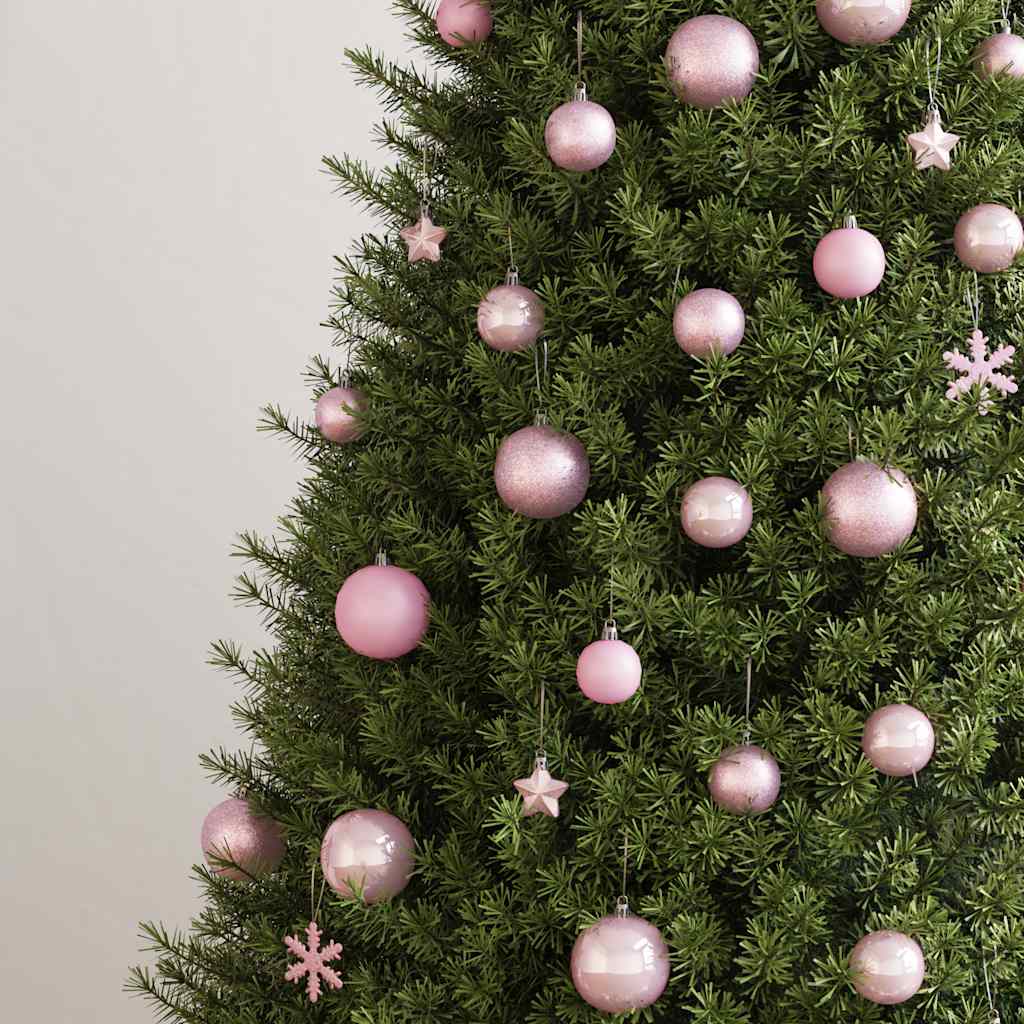 Set Palline di Natale 111 pz Rosa in Polistirene