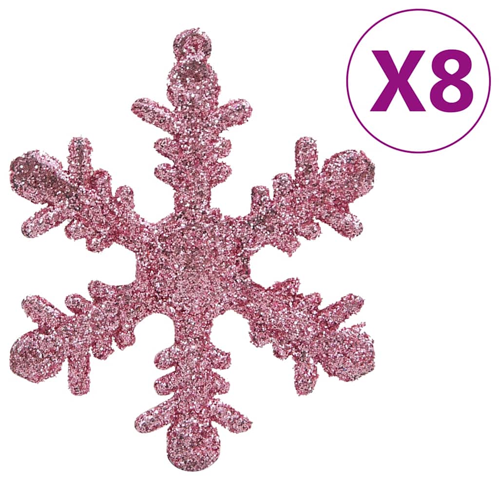 Set Palline di Natale 111 pz Rosa in Polistirene