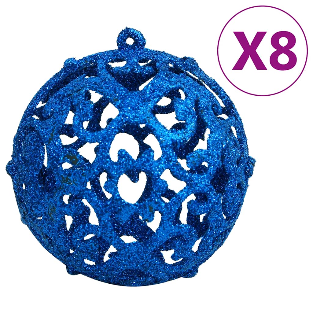 Set Palline di Natale 111 pz Blu in Polistirene
