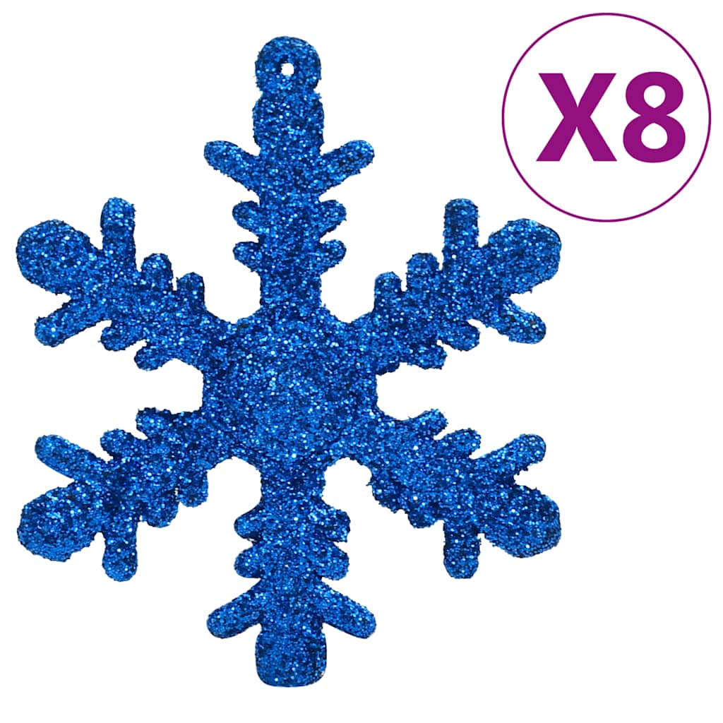 Set Palline di Natale 111 pz Blu in Polistirene