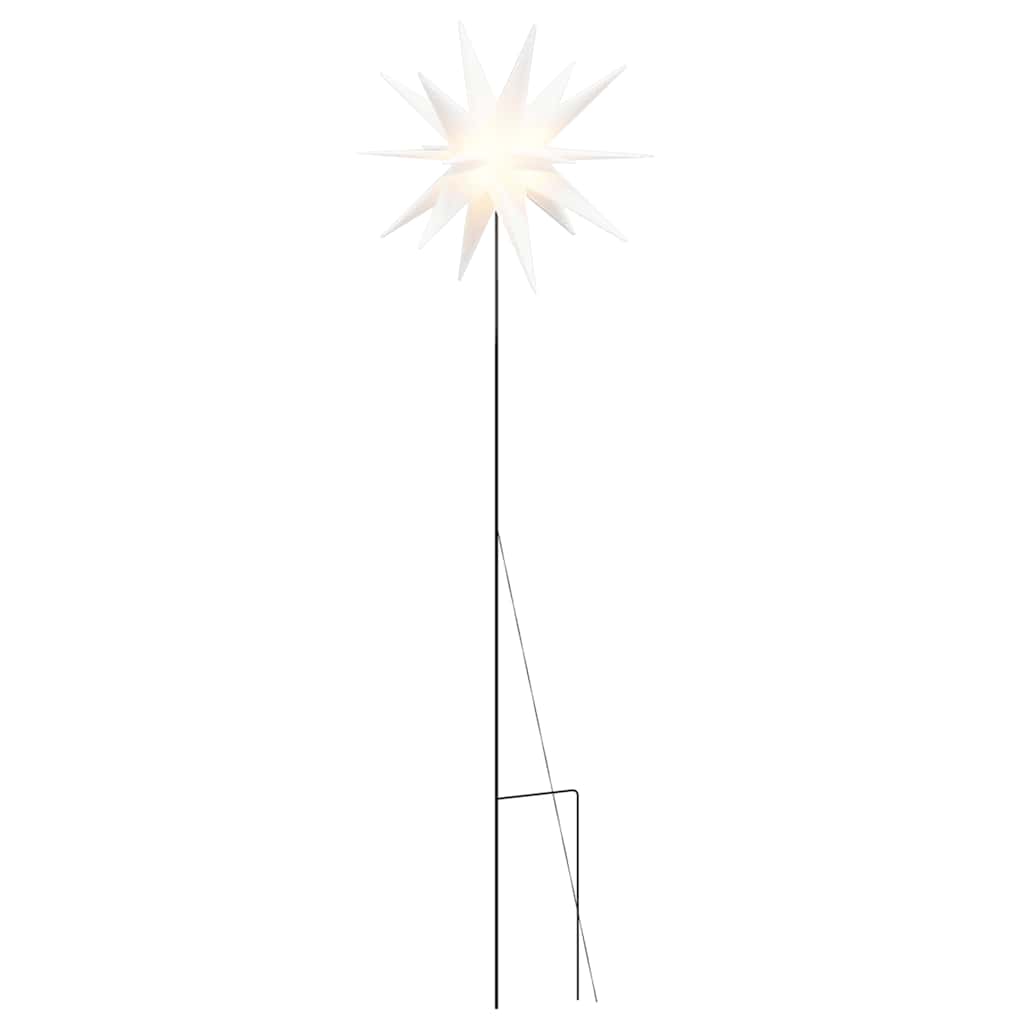 Luce di Natale con Picco Terra e LED Pieghevole Bianca 57 cm