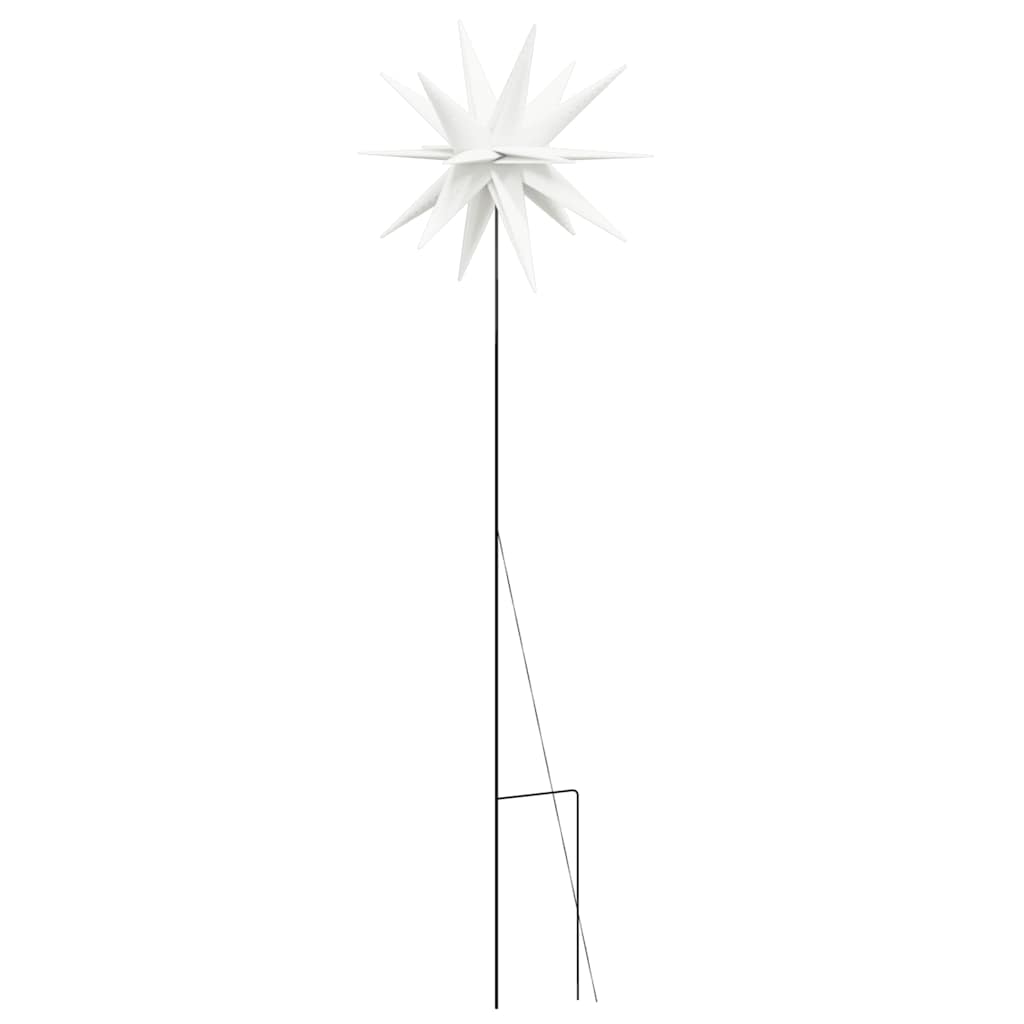 Luce di Natale con Picco Terra e LED Pieghevole Bianca 57 cm