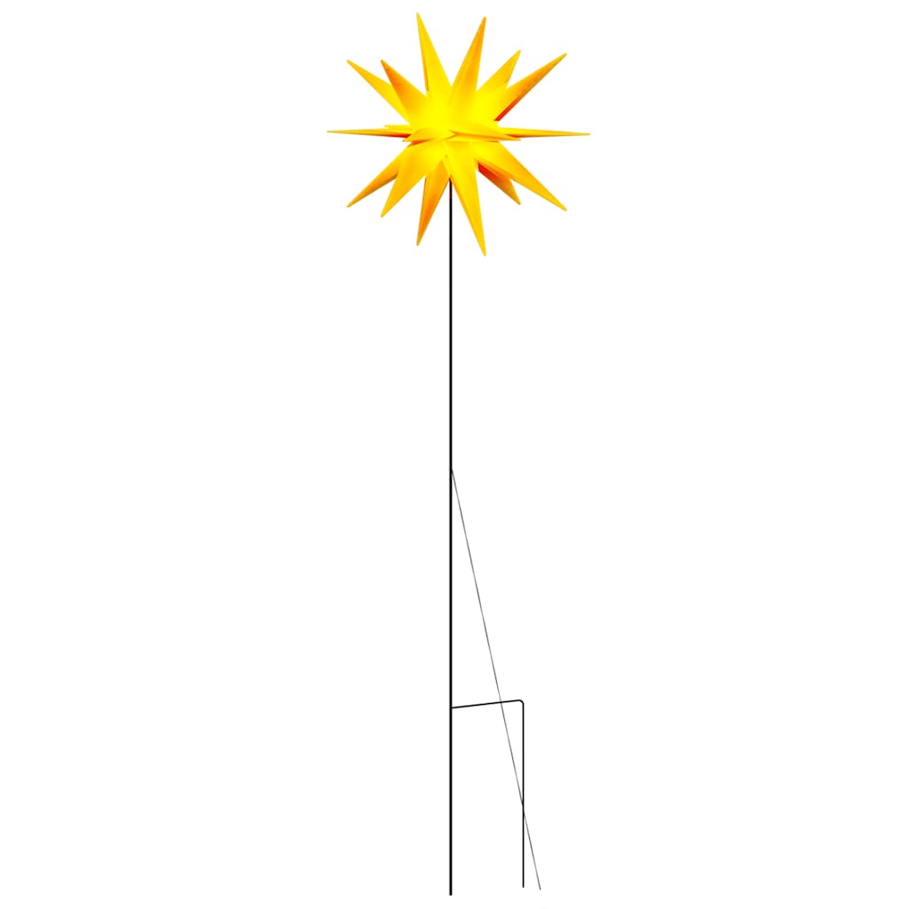 Luce di Natale con Picco Terra e LED Pieghevole Gialla 57 cm